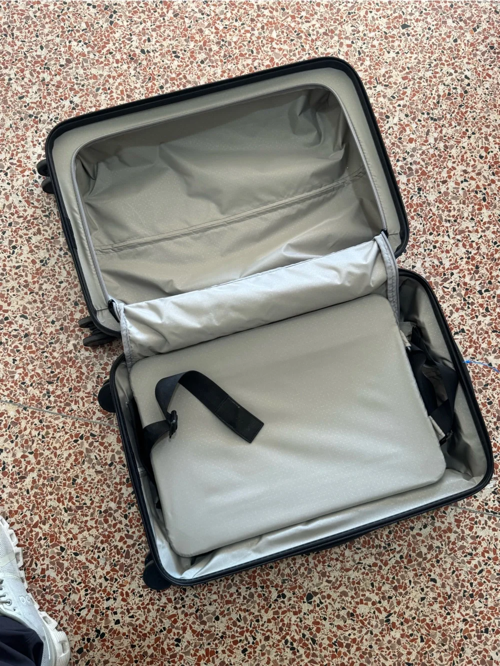MONOS Black Carry-On Hard Shell Suitcase with Telescoping Handle